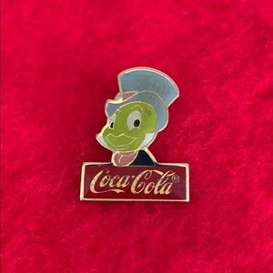 Vintage 1986 Coca Cola Disney Jiminy Cricket Pin